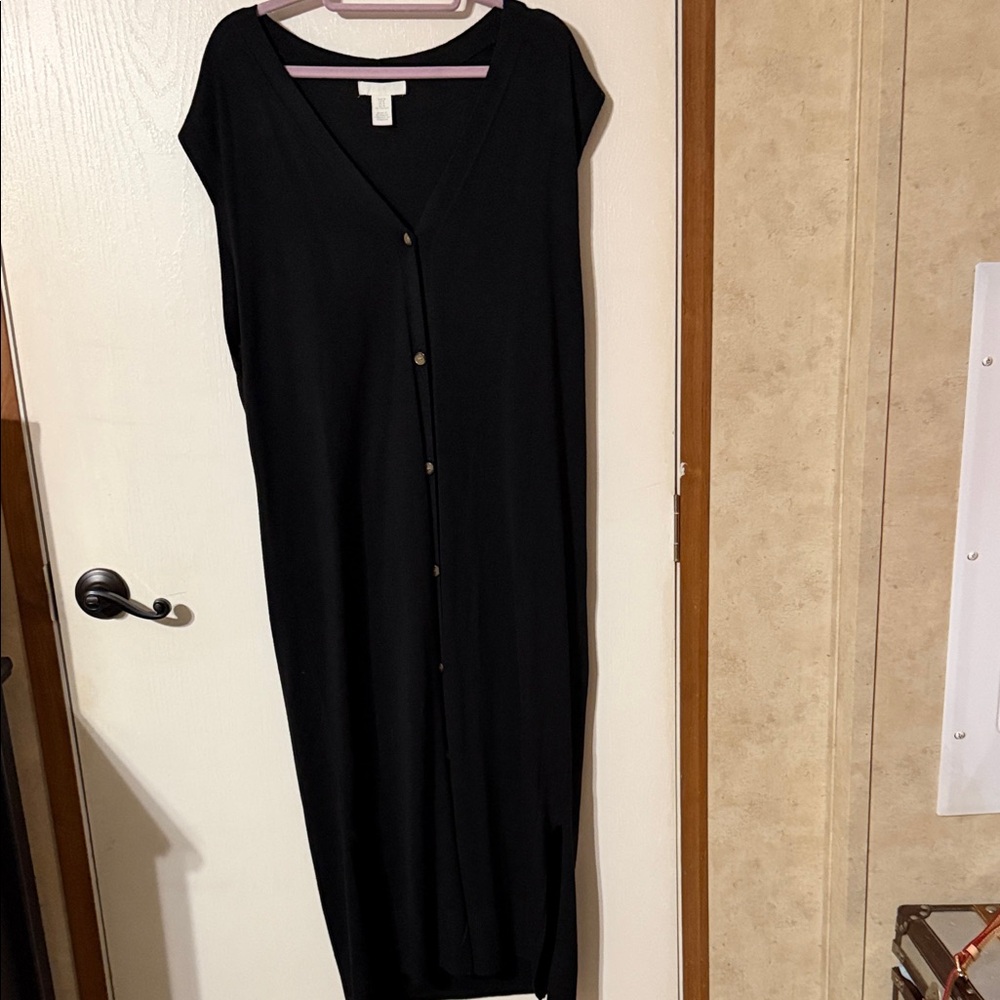 H&M Classic Midi Length Button Front Dress